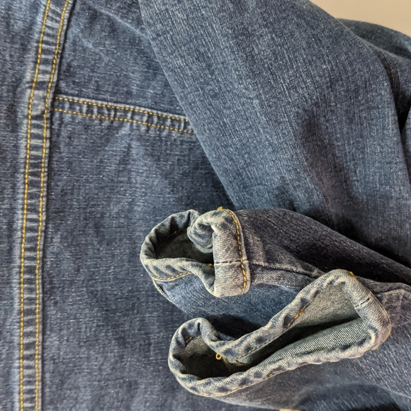 Faconnable Cotton Blend Button Up Fitted Jean Jacket Made in Macau XS - Picture 4 of 6